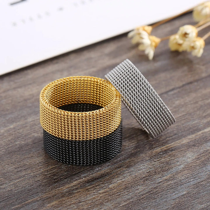 LOVCIA Weave Stainless Steel Ring