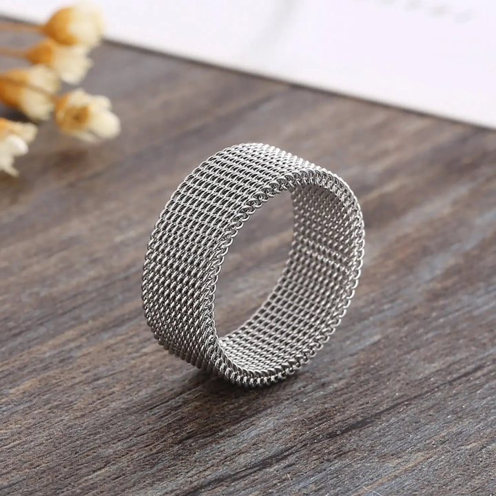 LOVCIA Weave Stainless Steel Ring