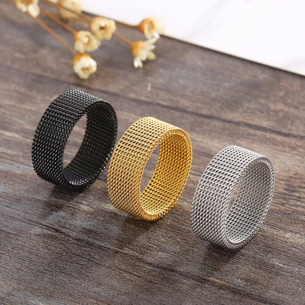 LOVCIA Weave Stainless Steel Ring