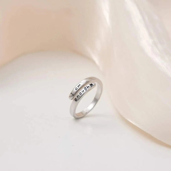 925 Sterling Silver Engraved Bypass Ring LOVCIA