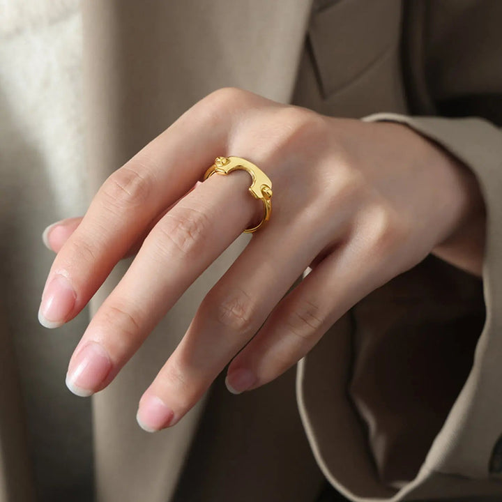 18K Gold-Plated Irregular Open Ring LOVCIA