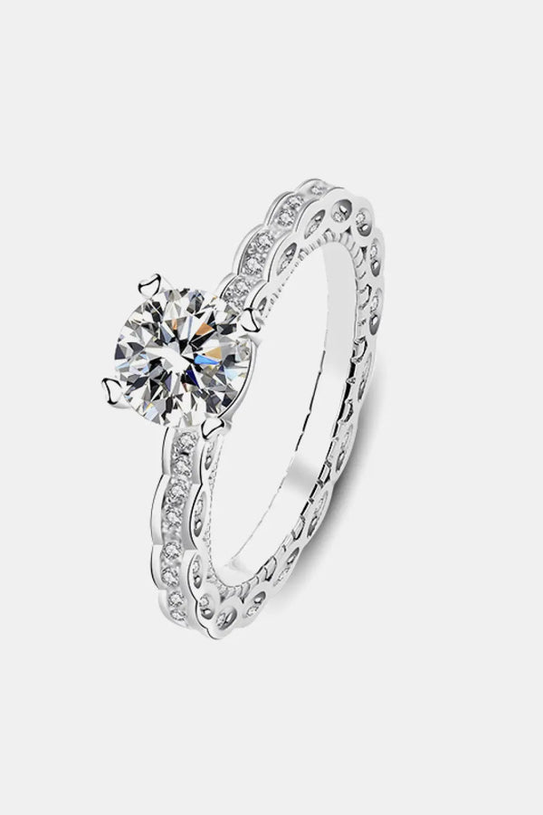 1 Carat Moissanite 925 Sterling Silver Ring LOVCIA