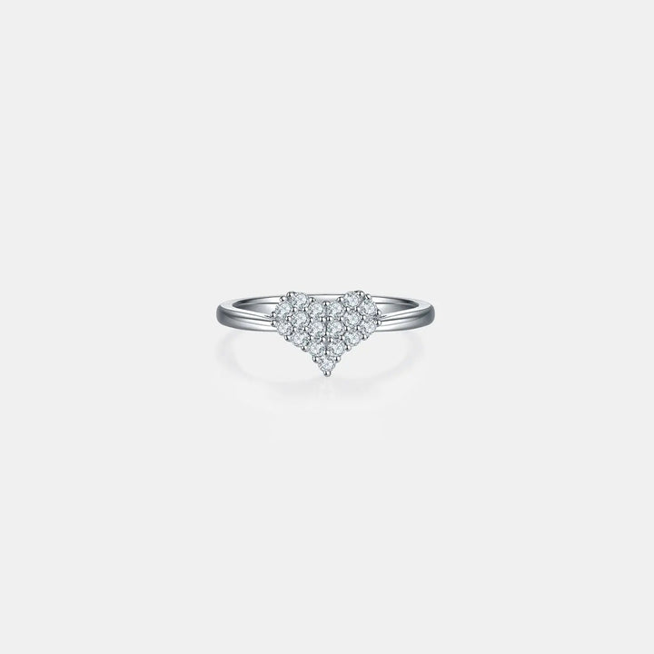 Moissanite 925 Sterling Silver Heart Ring LOVCIA