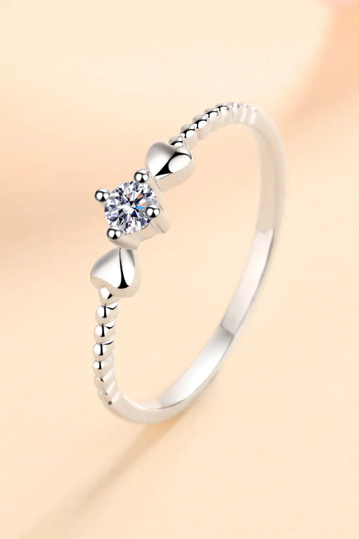 Adored Moissanite Heart 925 Sterling Silver Ring LOVCIA