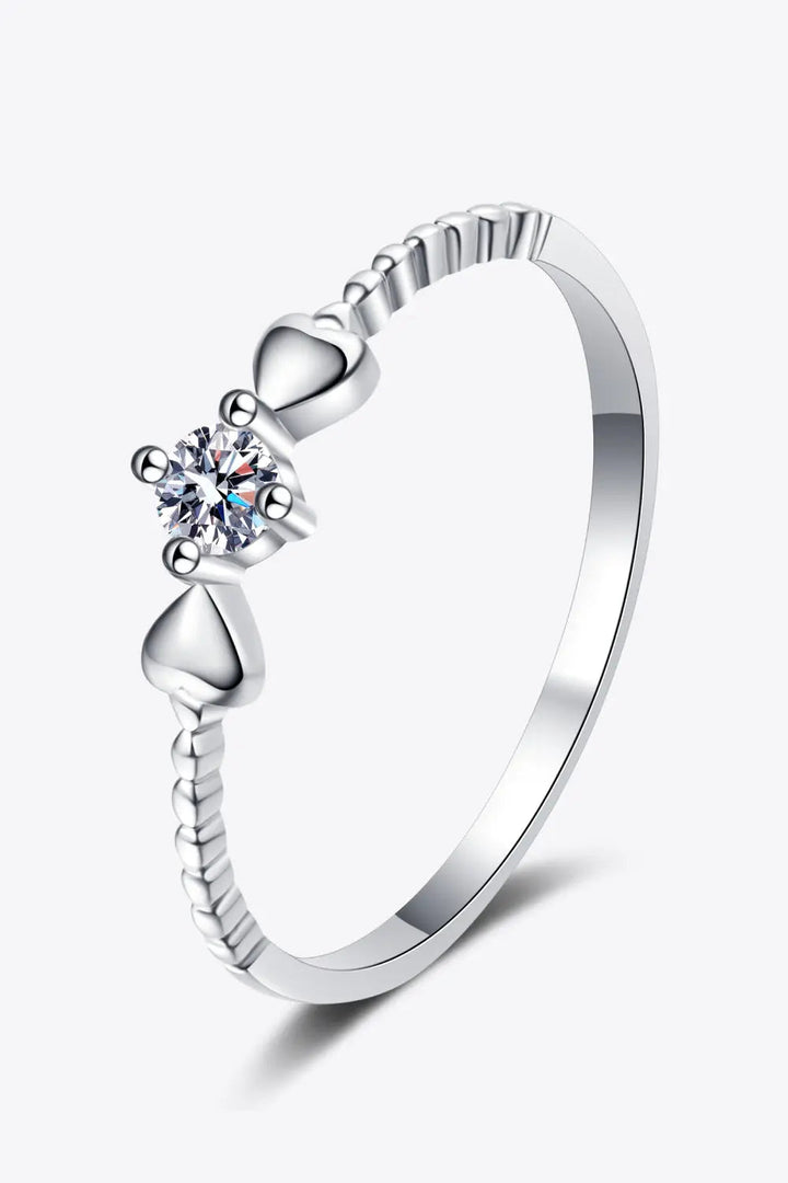 Adored Moissanite Heart 925 Sterling Silver Ring LOVCIA