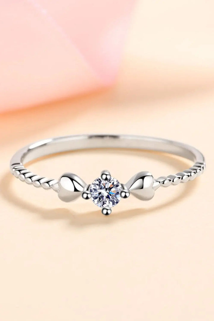 Adored Moissanite Heart 925 Sterling Silver Ring LOVCIA