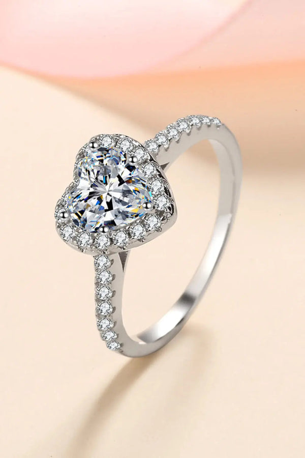 1 Carat Moissanite Heart-Shaped Ring LOVCIA