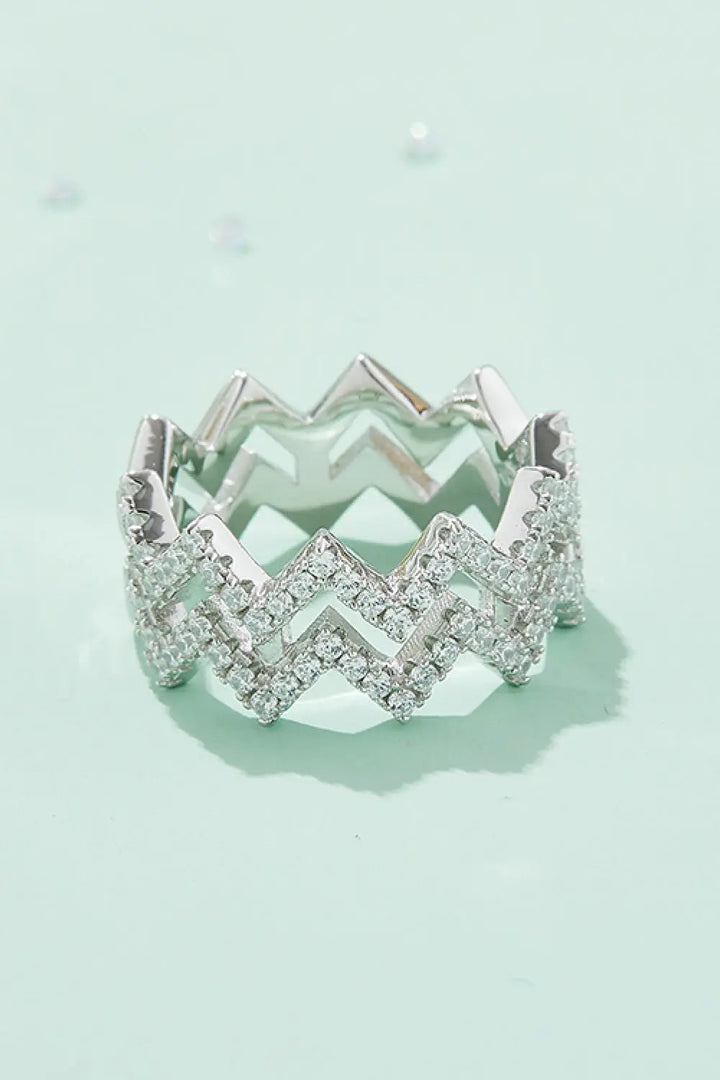 Adored Moissanite Zigzag Stacking Rings LOVCIA