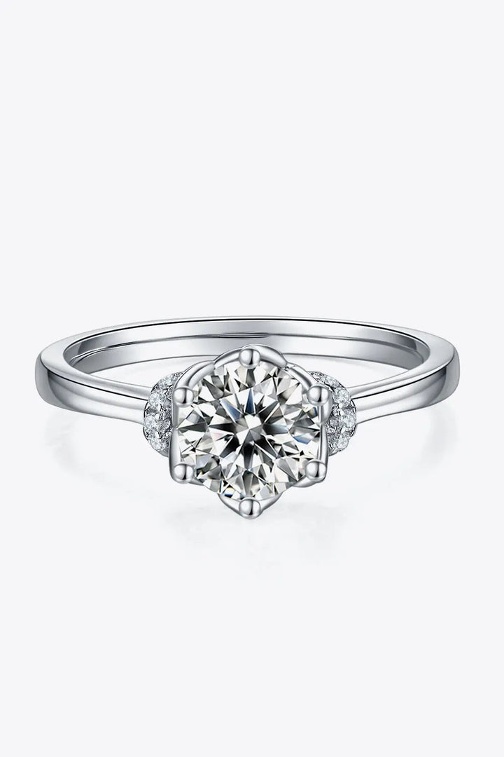 1 Carat Moissanite 925 Sterling Silver Ring LOVCIA