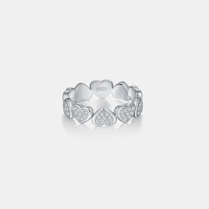 LOVCIA Moissanite 925 Sterling Silver Heart Shape Ring