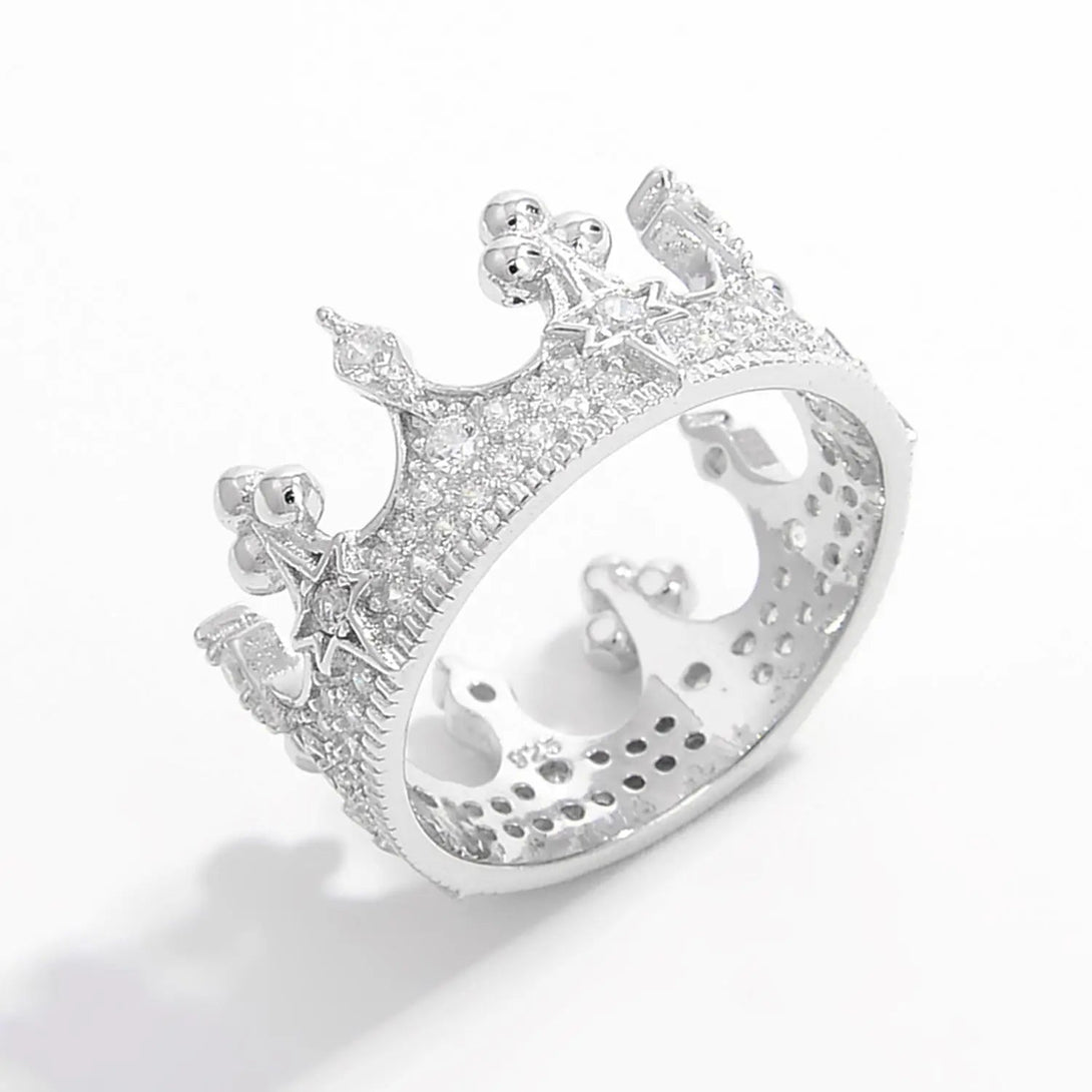 LOVCIA Crown Shape Zircon 925 Sterling Silver Ring