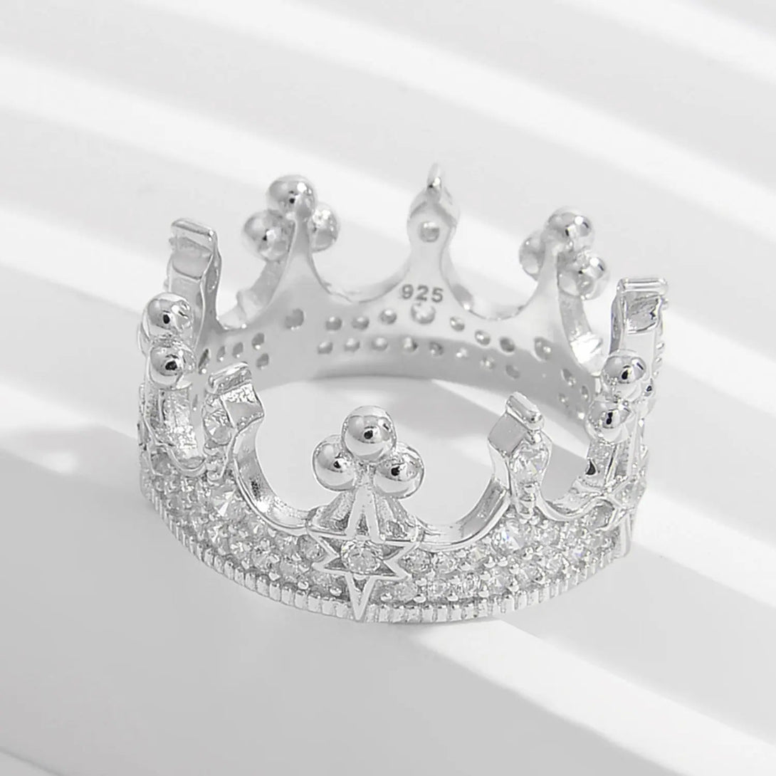 LOVCIA Crown Shape Zircon 925 Sterling Silver Ring