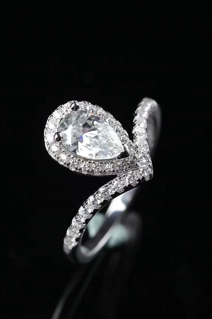 2 Carat Moissanite Teardrop Ring LOVCIA