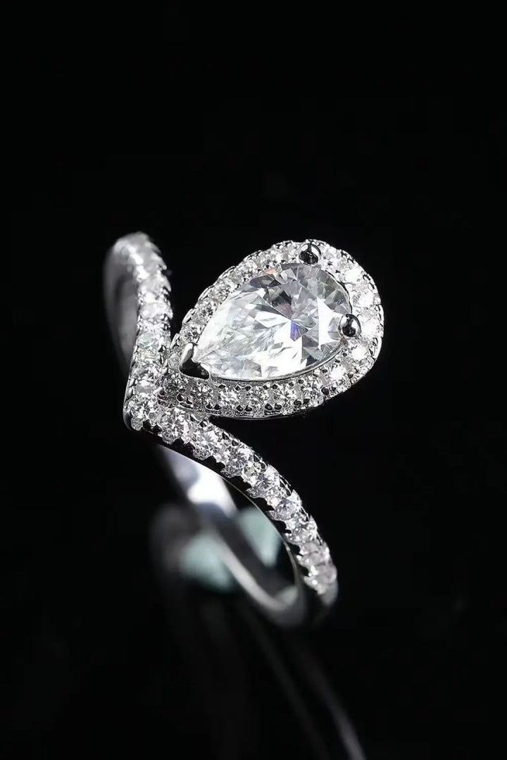 2 Carat Moissanite Teardrop Ring LOVCIA