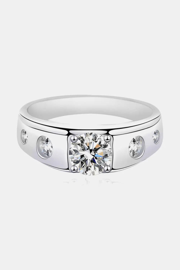 1 Carat Moissanite 925 Sterling Silver Ring LOVCIA