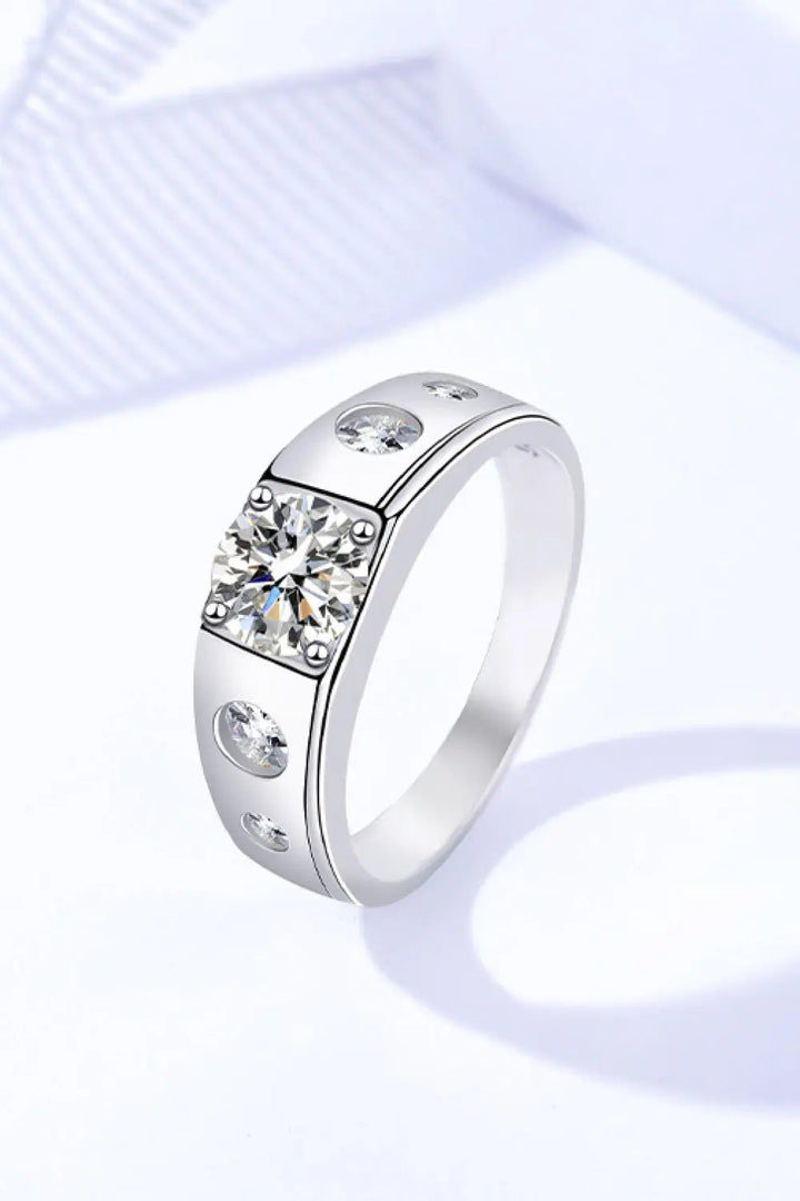 1 Carat Moissanite 925 Sterling Silver Ring LOVCIA