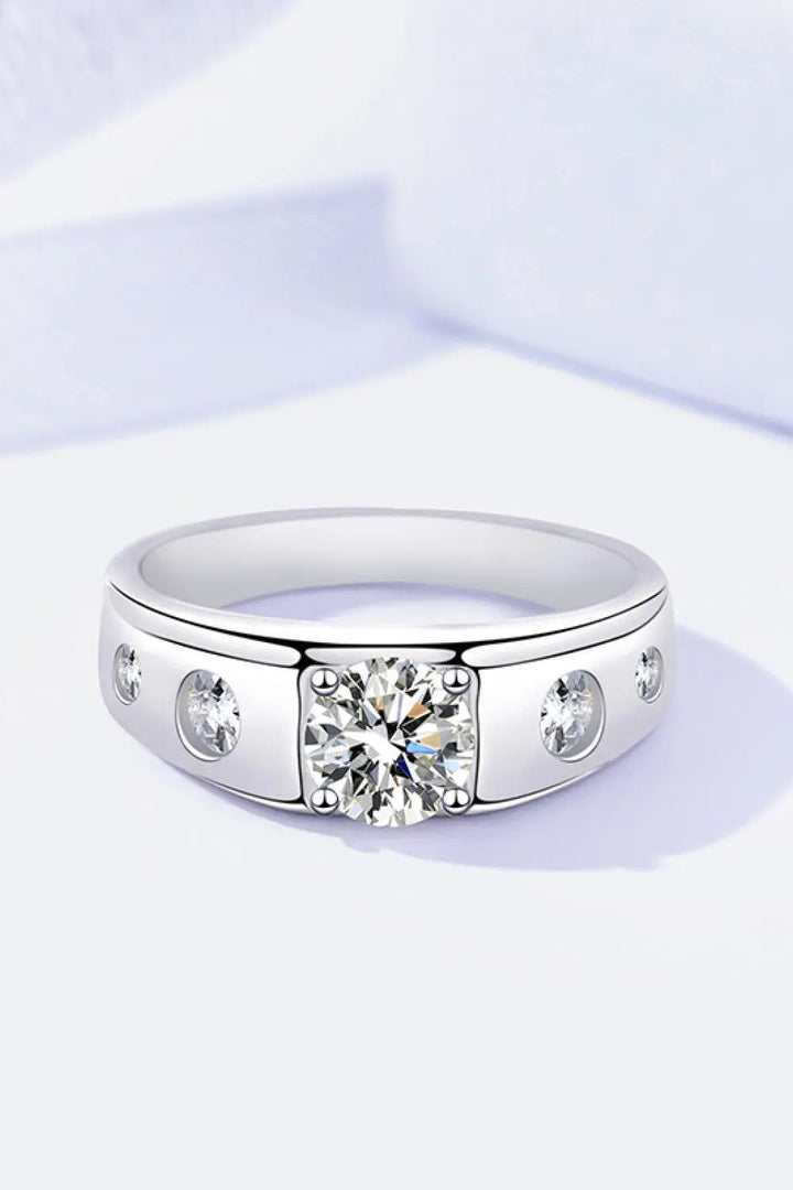 1 Carat Moissanite 925 Sterling Silver Ring LOVCIA