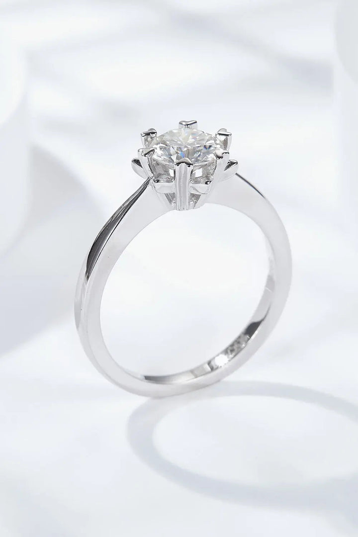 925 Sterling Silver Solitaire Moissanite Ring LOVCIA