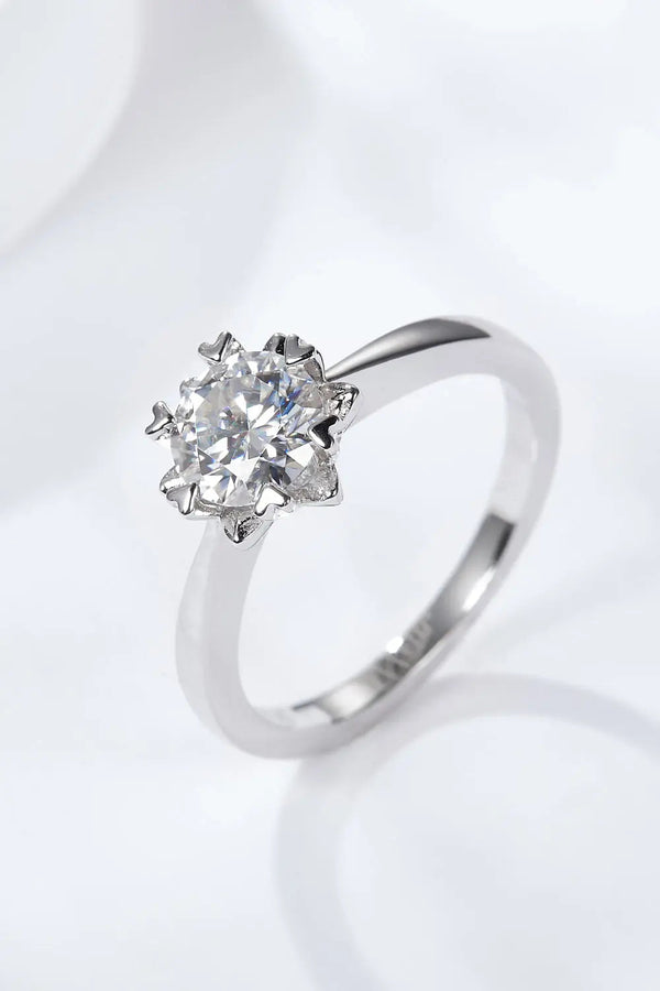 925 Sterling Silver Solitaire Moissanite Ring LOVCIA