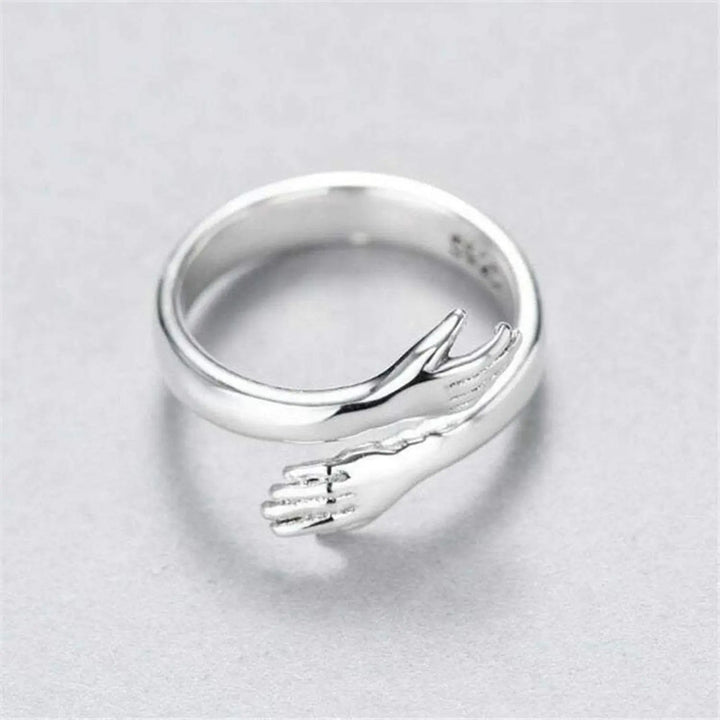 Hug Shape 925 Sterling Silver Bypass Ring LOVCIA