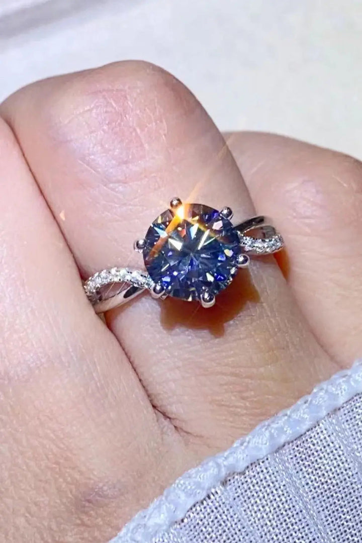 2 Carat Moissanite Ring in Smokey Gray LOVCIA