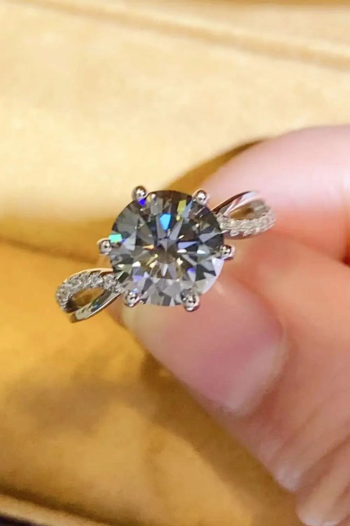 2 Carat Moissanite Ring in Smokey Gray LOVCIA