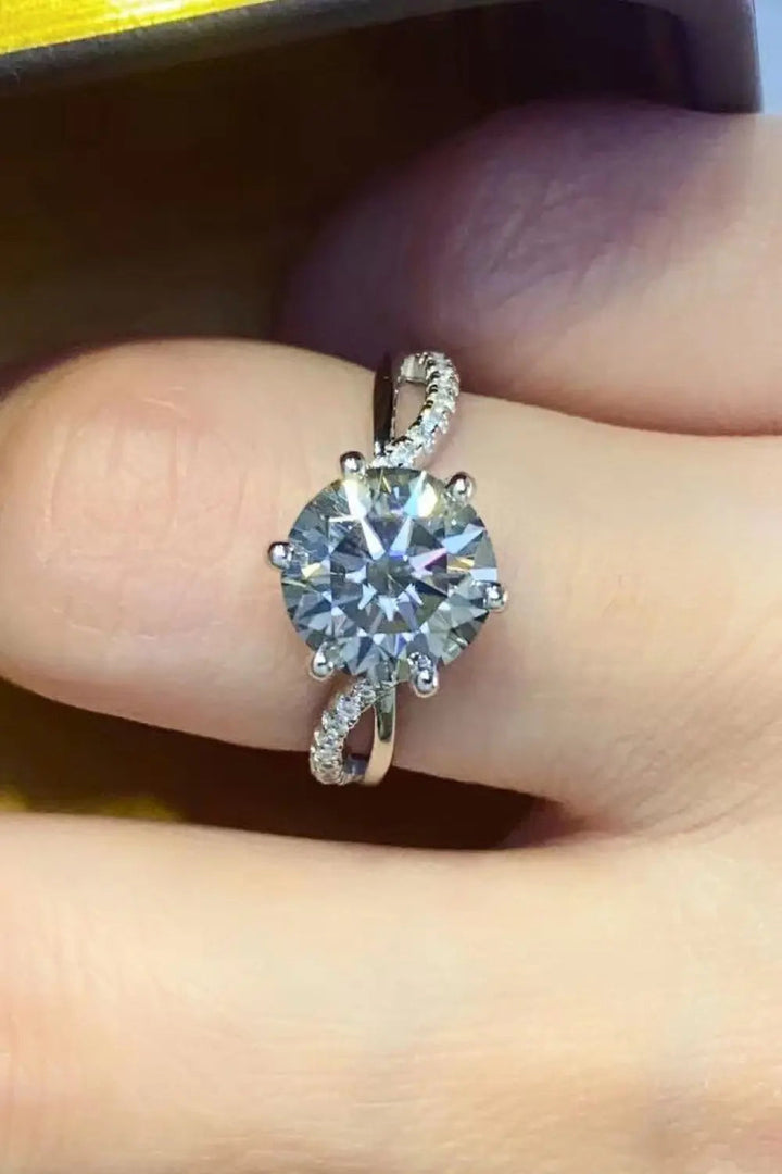 2 Carat Moissanite Ring in Smokey Gray LOVCIA