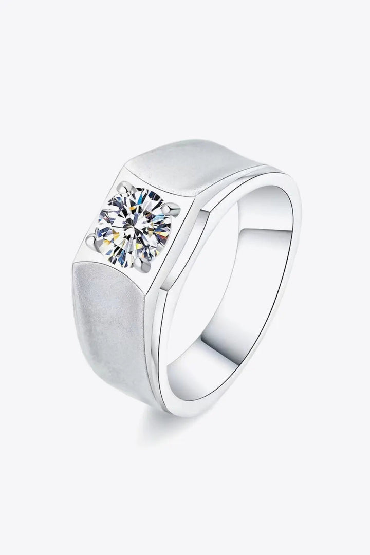 1 Carat Moissanite Wide Band Ring LOVCIA