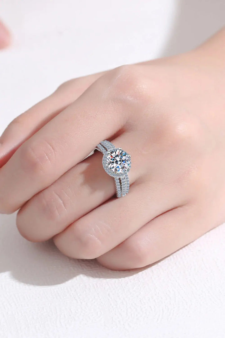 Sterling Silver Moissanite Ring LOVCIA