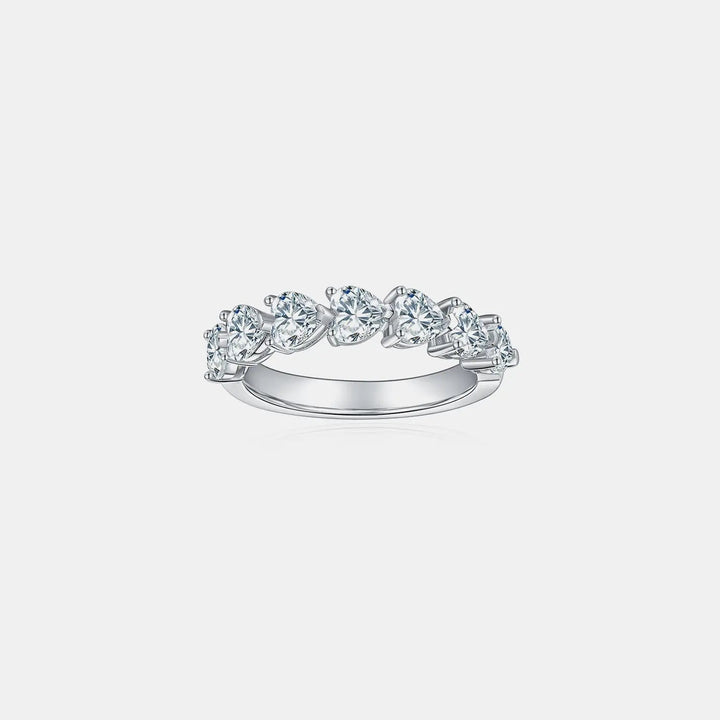 2.1 Carat 925 Sterling Silver Moissanite Heart Ring LOVCIA