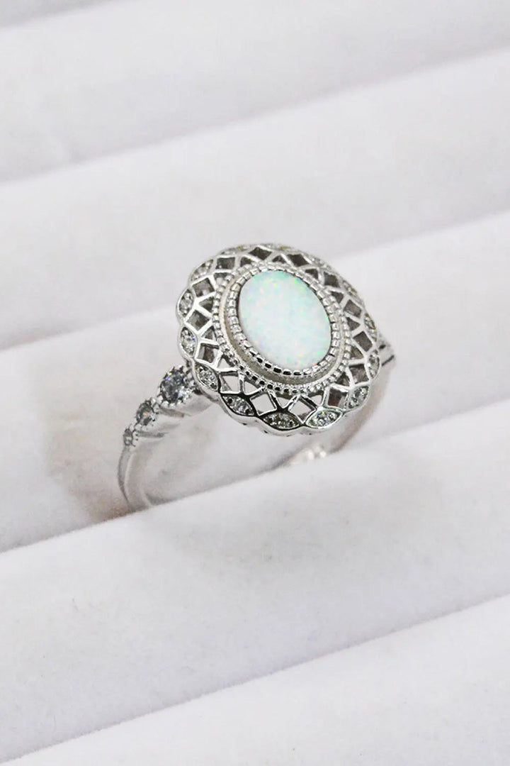 LOVCIA Feeling The Love 925 Sterling Silver Opal Ring