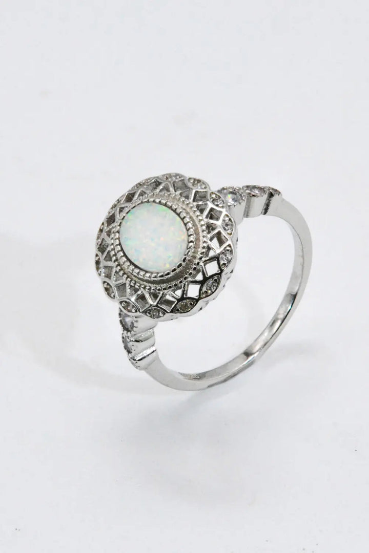 LOVCIA Feeling The Love 925 Sterling Silver Opal Ring