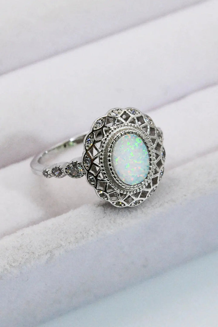 LOVCIA Feeling The Love 925 Sterling Silver Opal Ring