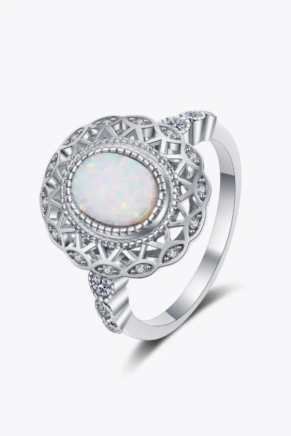 LOVCIA Feeling The Love 925 Sterling Silver Opal Ring