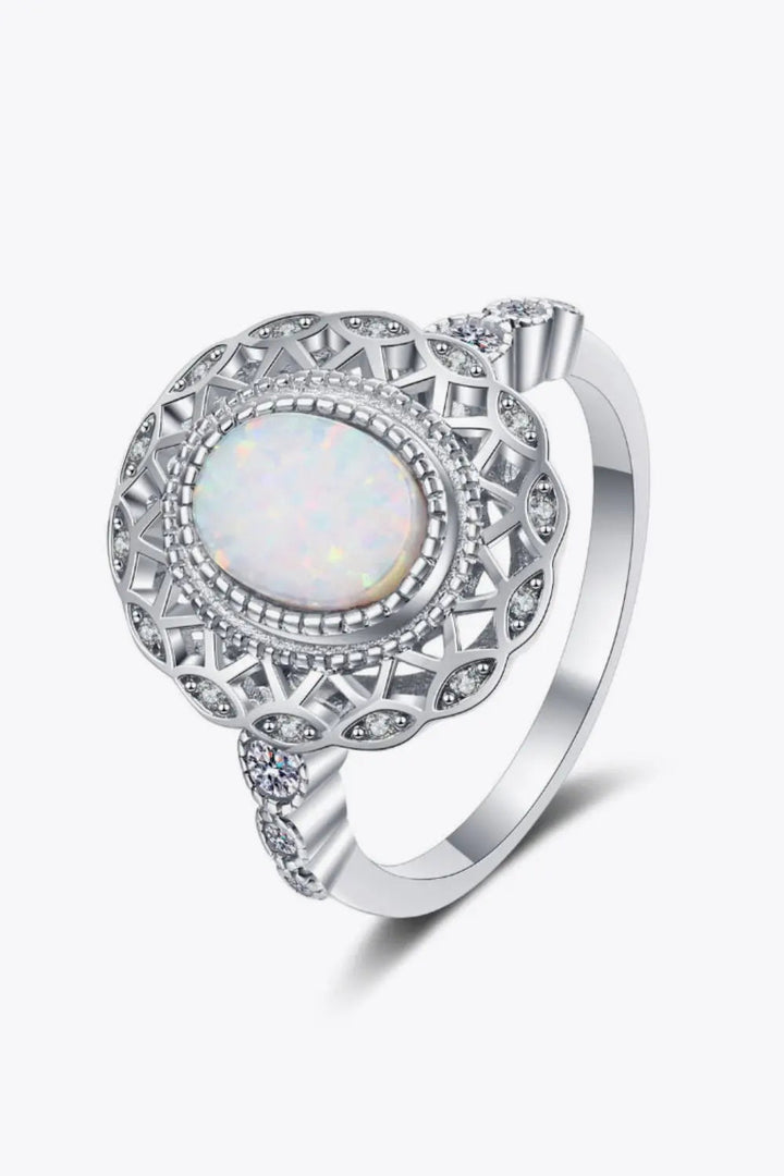 LOVCIA Feeling The Love 925 Sterling Silver Opal Ring