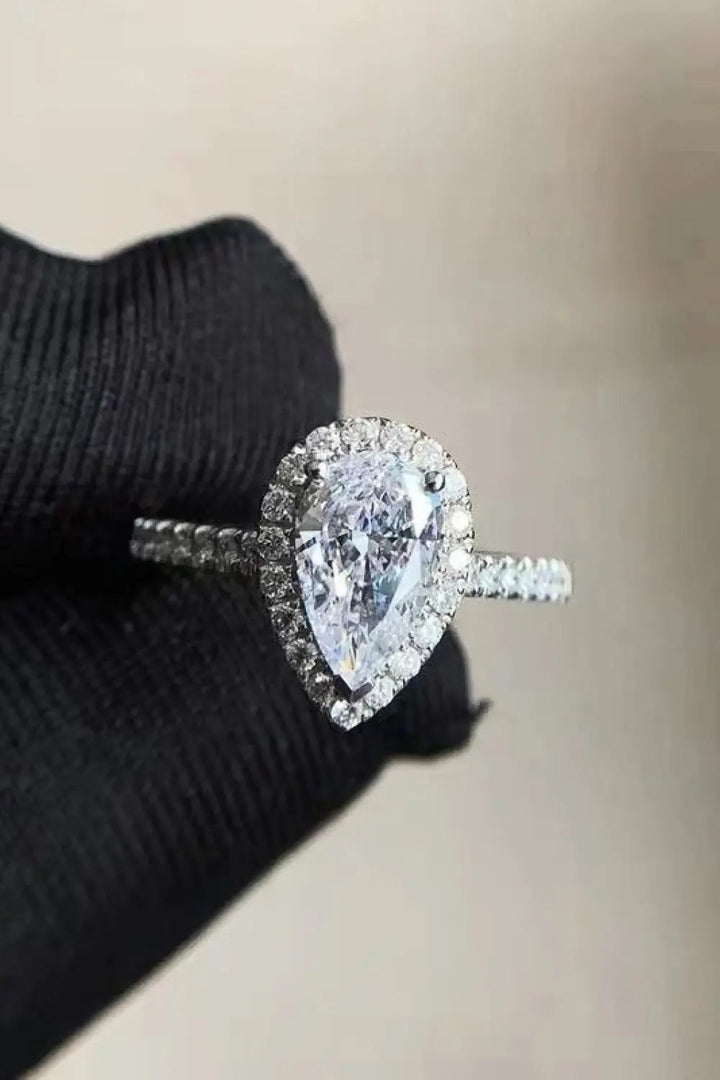 2 Carat Moissanite Teardrop Cluster Ring LOVCIA