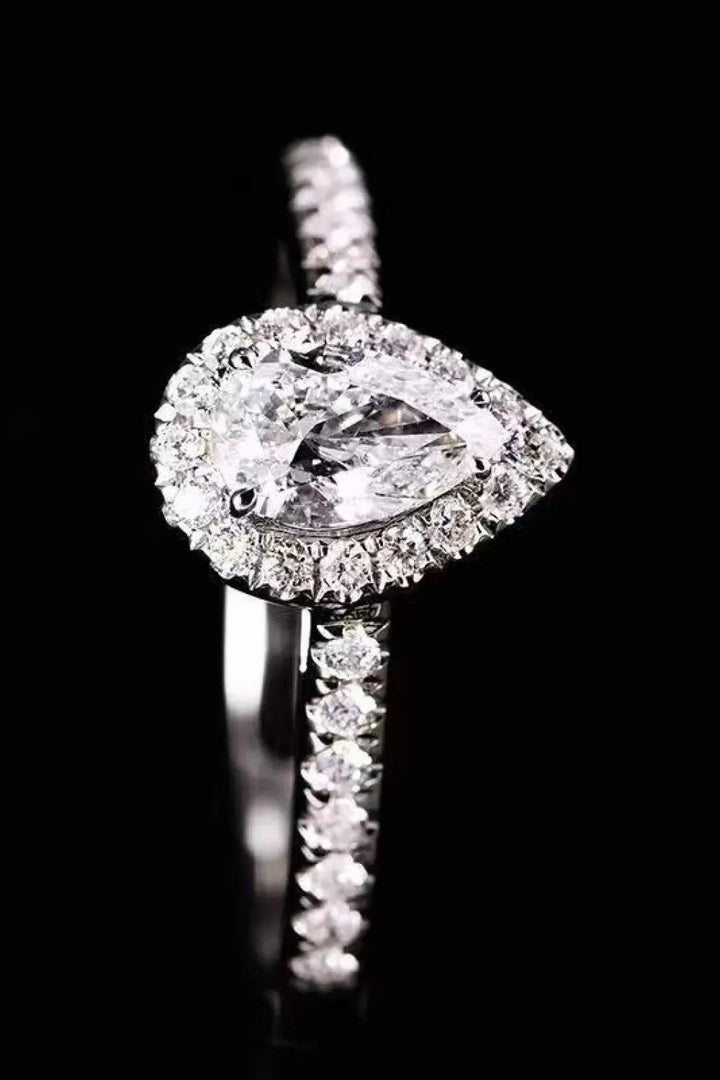 2 Carat Moissanite Teardrop Cluster Ring LOVCIA