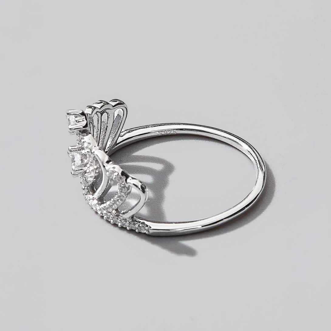 LOVCIA Crown Shape Zircon 925 Sterling Silver Ring