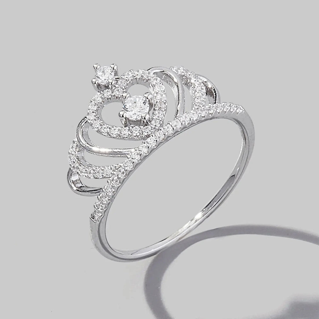 LOVCIA Crown Shape Zircon 925 Sterling Silver Ring