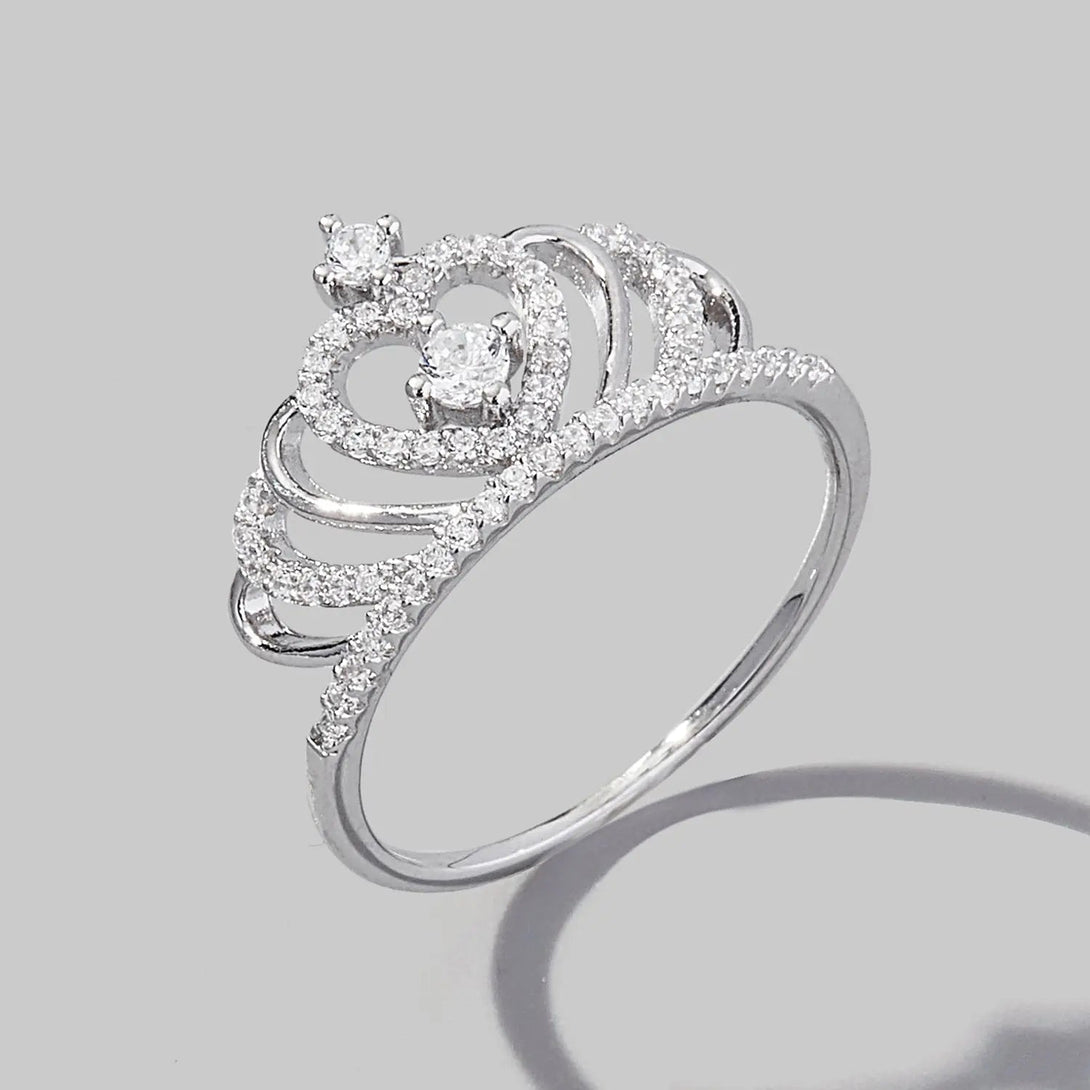 LOVCIA Crown Shape Zircon 925 Sterling Silver Ring