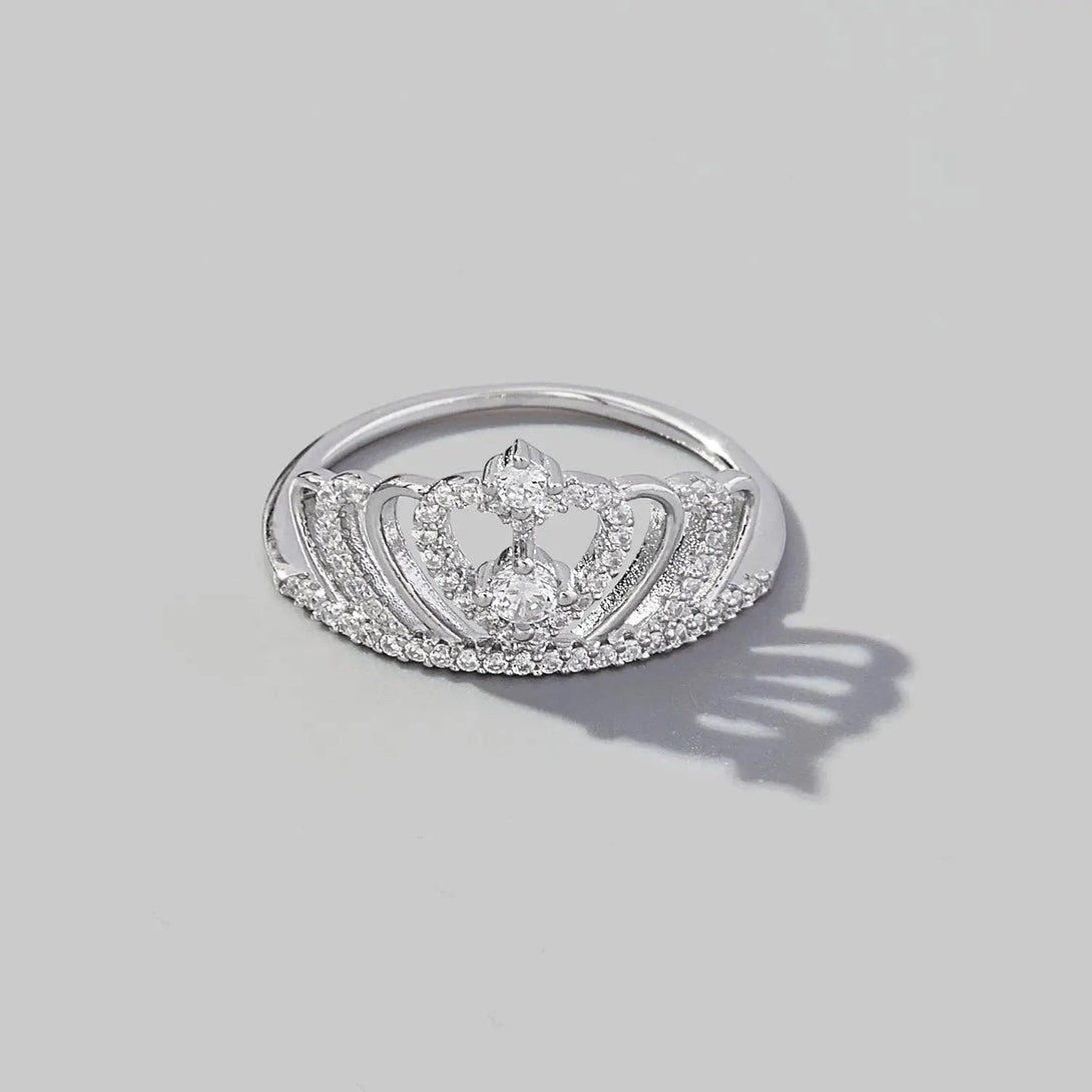 LOVCIA Crown Shape Zircon 925 Sterling Silver Ring