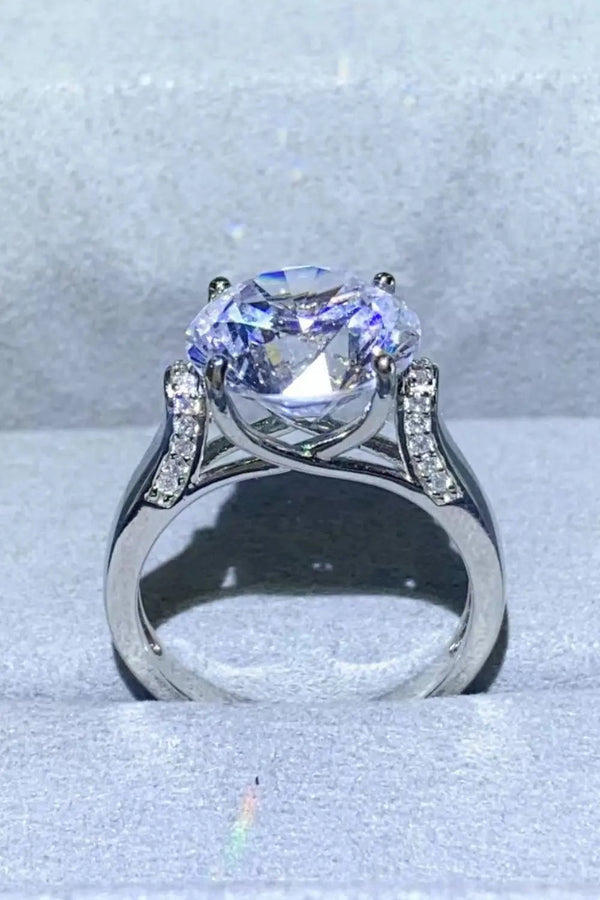 LOVCIA 5 Carat Moissanite Platinum-Plated Ring