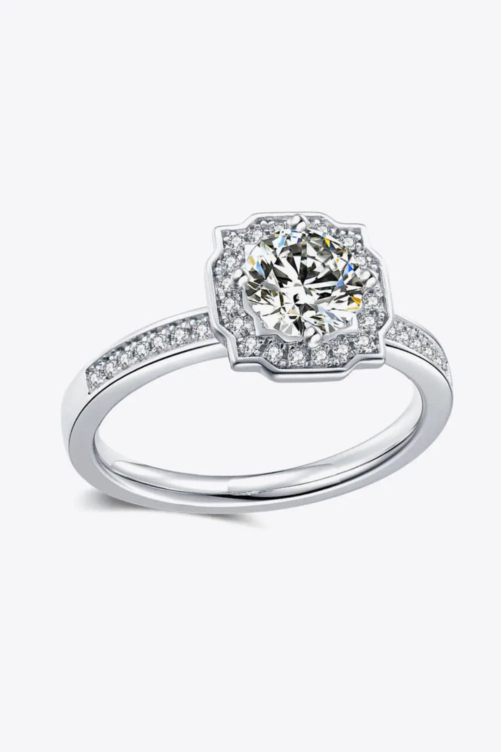 1 Carat Moissanite Platinum-Plated Ring LOVCIA