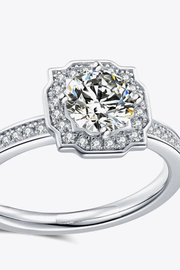 1 Carat Moissanite Platinum-Plated Ring LOVCIA