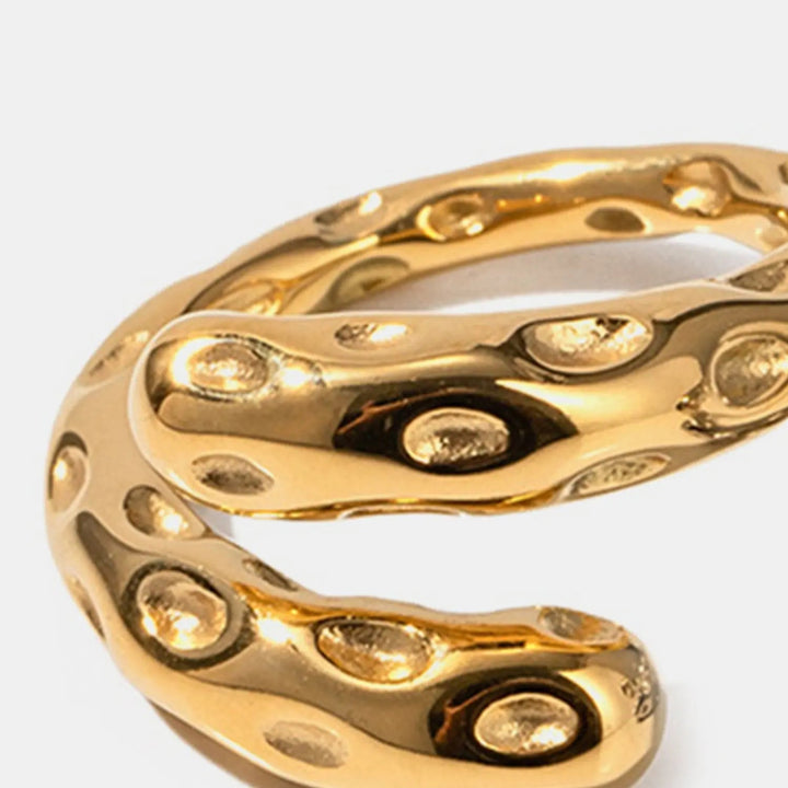 Titanium Steel Gold-Plated Bypass Ring LOVCIA