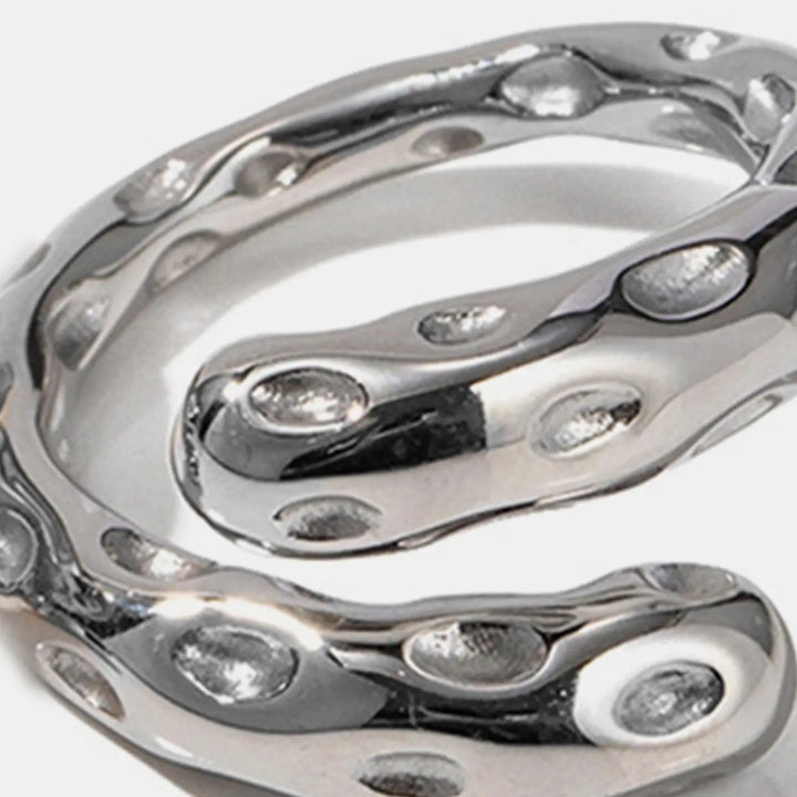 Titanium Steel Gold-Plated Bypass Ring LOVCIA