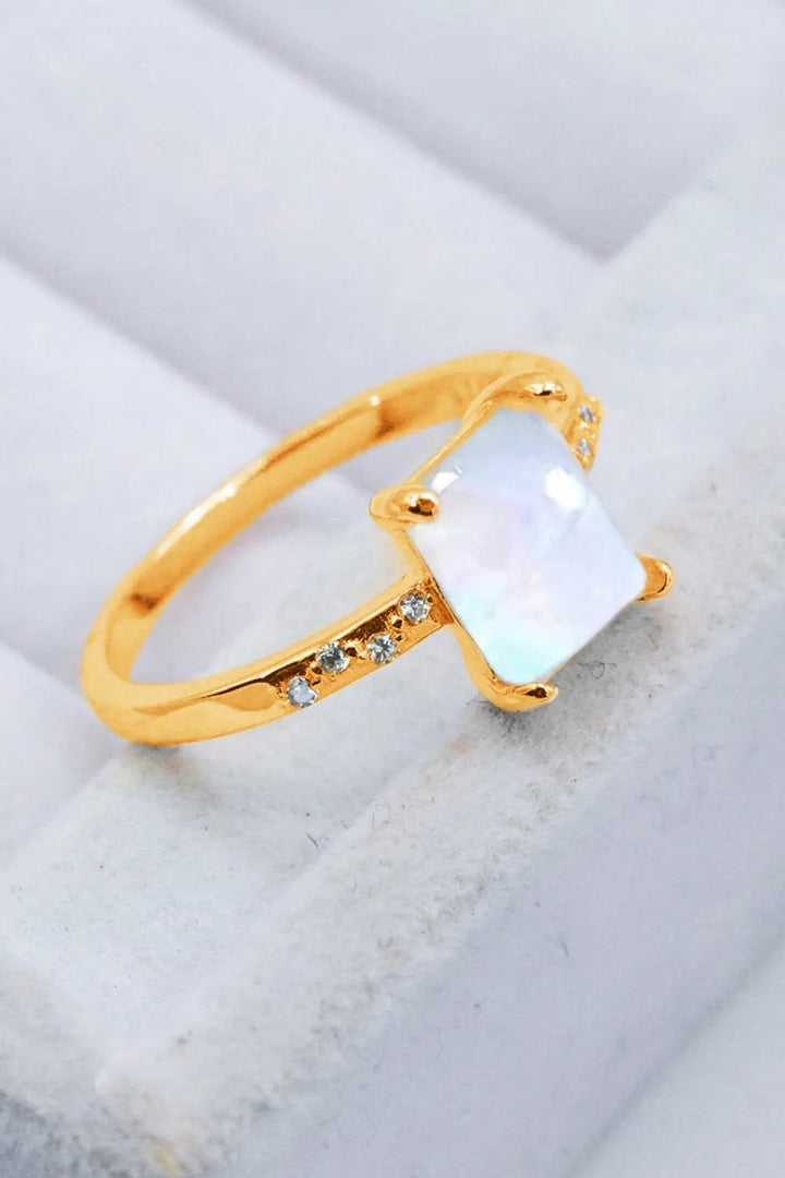 Square Moonstone Ring LOVCIA