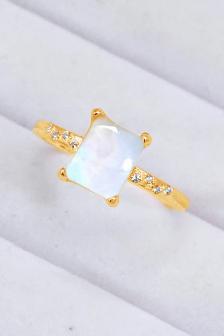 Square Moonstone Ring LOVCIA