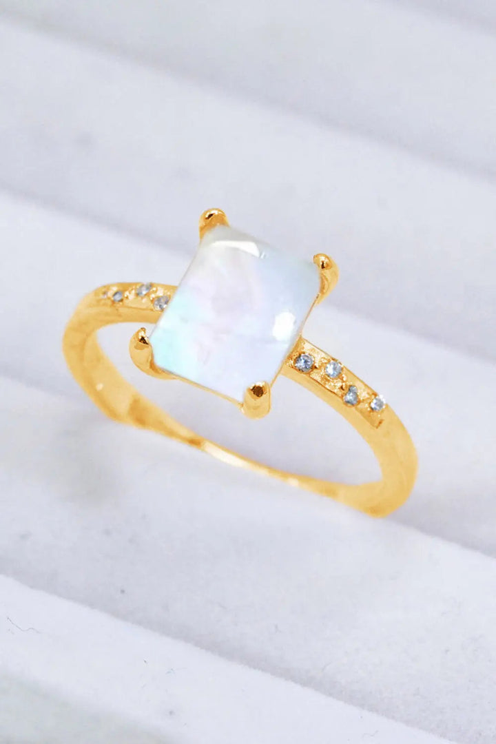 Square Moonstone Ring LOVCIA