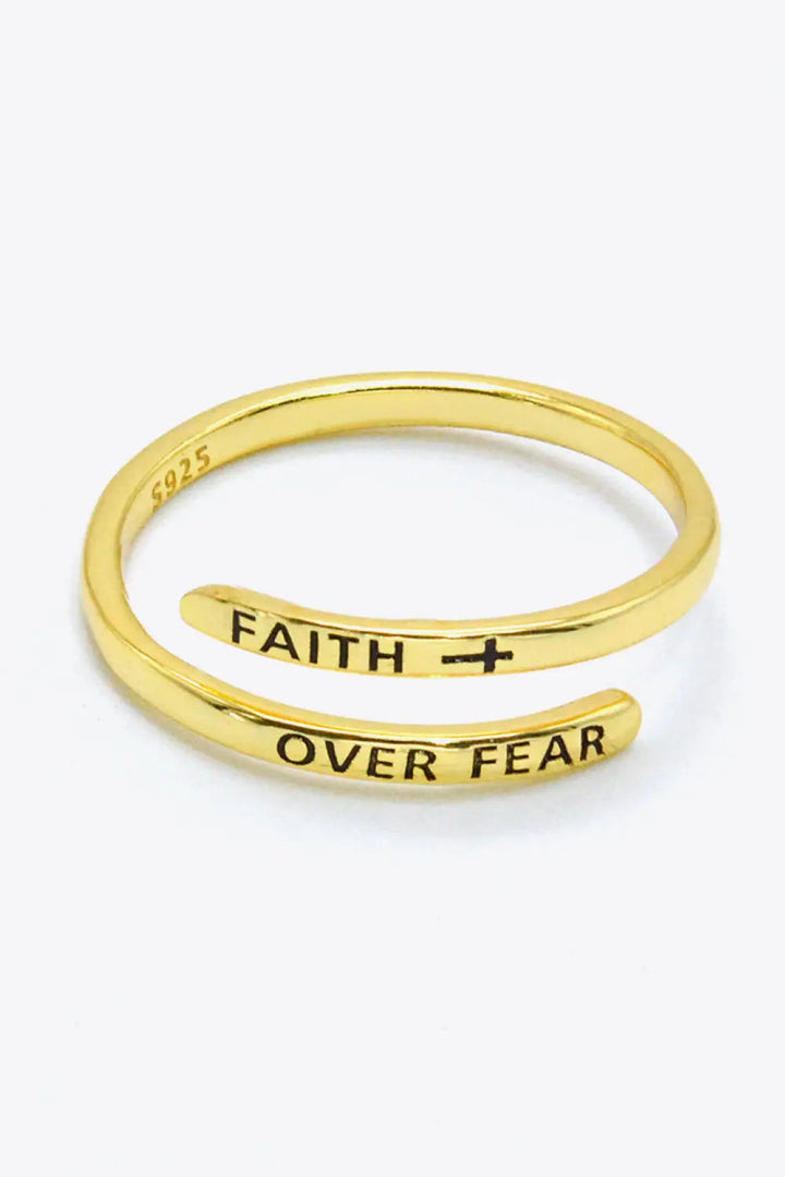 FAITH OVER FEAR Bypass Ring LOVCIA